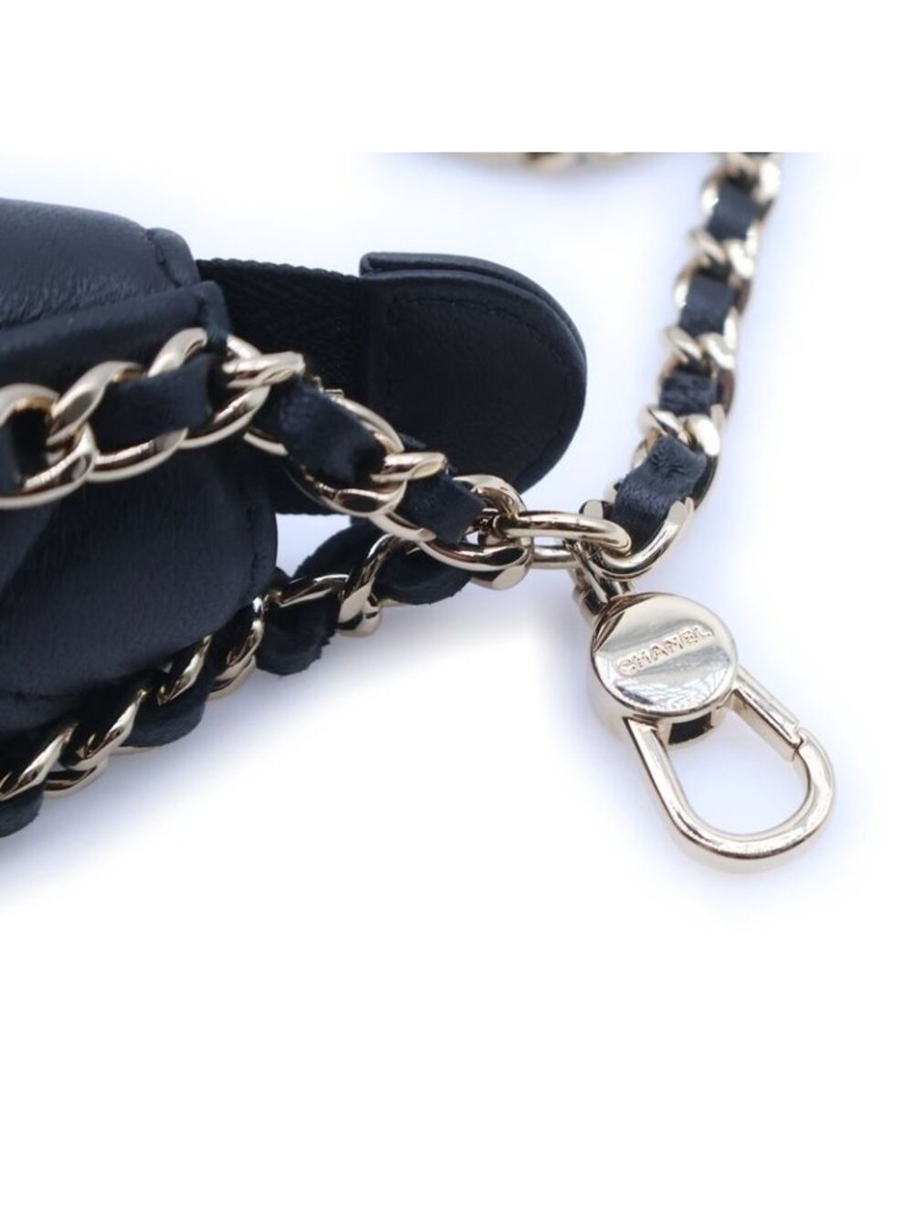 Chanel CC Logo Quilted Lambskin Small Hobo Chain Shoulder Bag Black Random - Picture 6 of 6